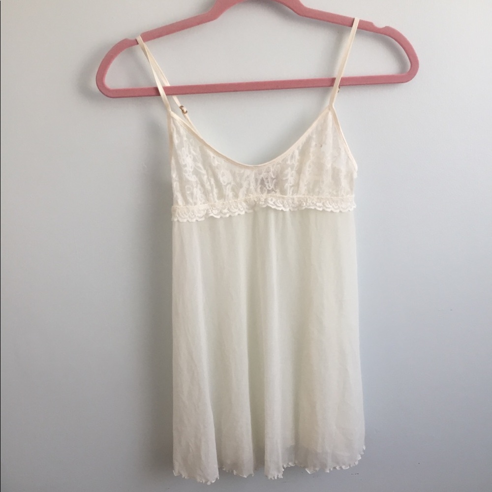 Sheer, white Victoria Secret nightie